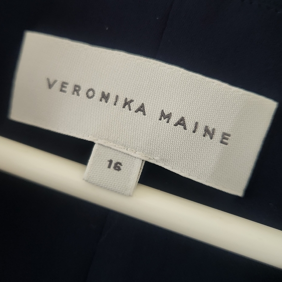 Veronika Maine Size 16 Navy Blue Dress - Picture 2 of 5